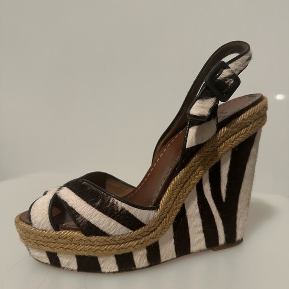 Christian Louboutin Shoes - Authentic Christian Louboutin Tigresse 120mm Pony Hair Wedge Sz 39